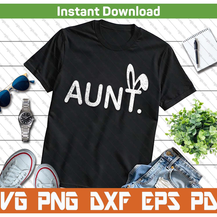 Aunt Meme Easter Day Funny Bunny Eggs SVG PNG Cutting Files