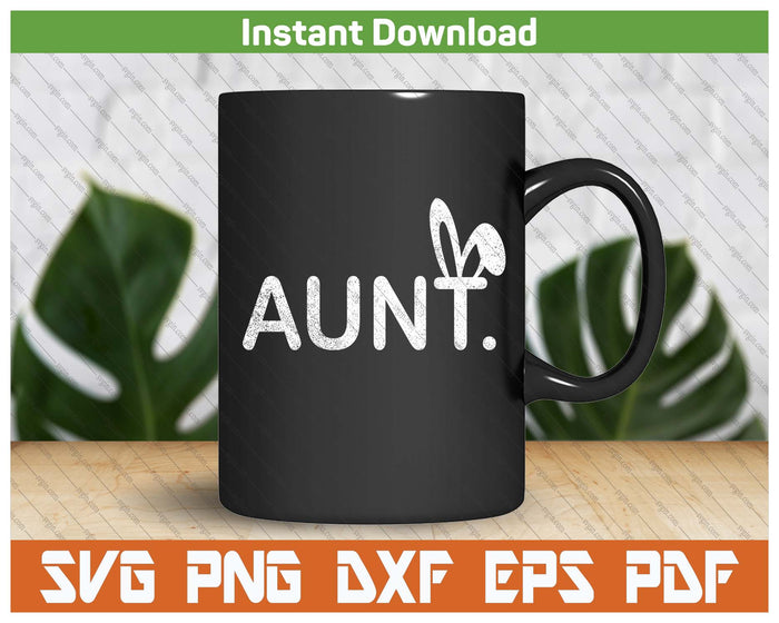 Aunt Meme Easter Day Funny Bunny Eggs SVG PNG Cutting Files