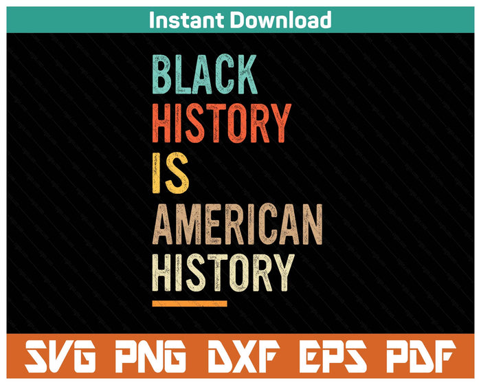 Black History Month Black History Is American History SVG PNG Cutting Files