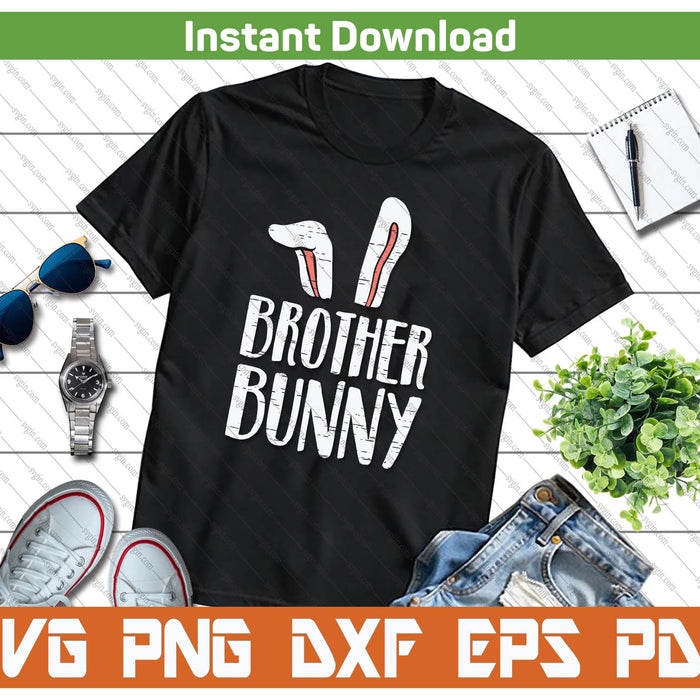 Brother Bunny Ears Easter Family Matching SVG PNG Cutting Files