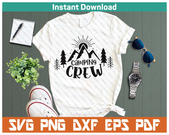 Camp Crew SVG PNG Cutting Files