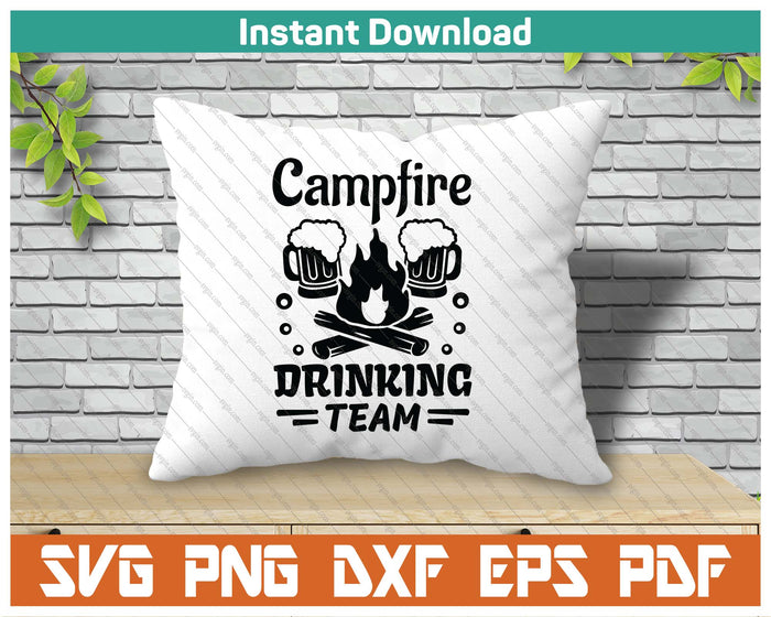 Campfire Drinking Team SVG PNG Cutting Files