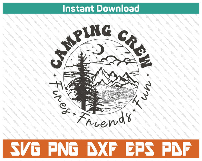 Camping Crew SVG PNG Cutting Files