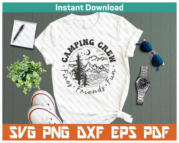 Camping Crew SVG PNG Cutting Files