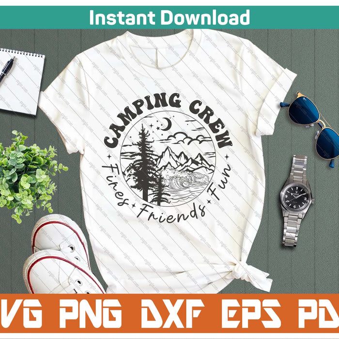 Camping Crew SVG PNG Cutting Files