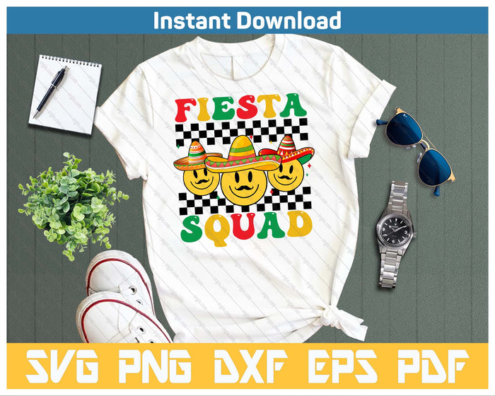 Cinco De Mayo Fiesta Squad SVG PNG Cutting Files