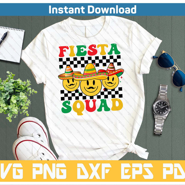 Cinco De Mayo Fiesta Squad SVG PNG Cutting Files