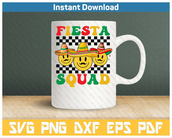 Cinco De Mayo Fiesta Squad SVG PNG Cutting Files