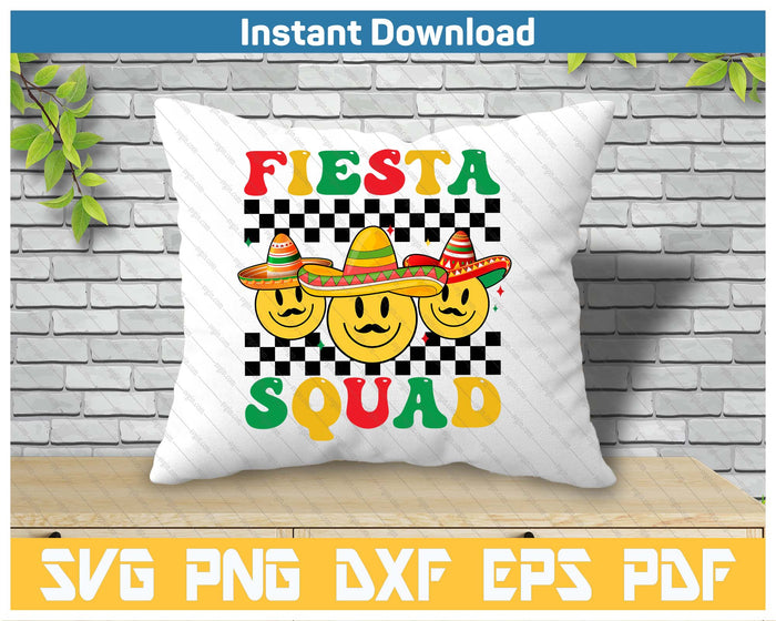 Cinco De Mayo Fiesta Squad SVG PNG Cutting Files