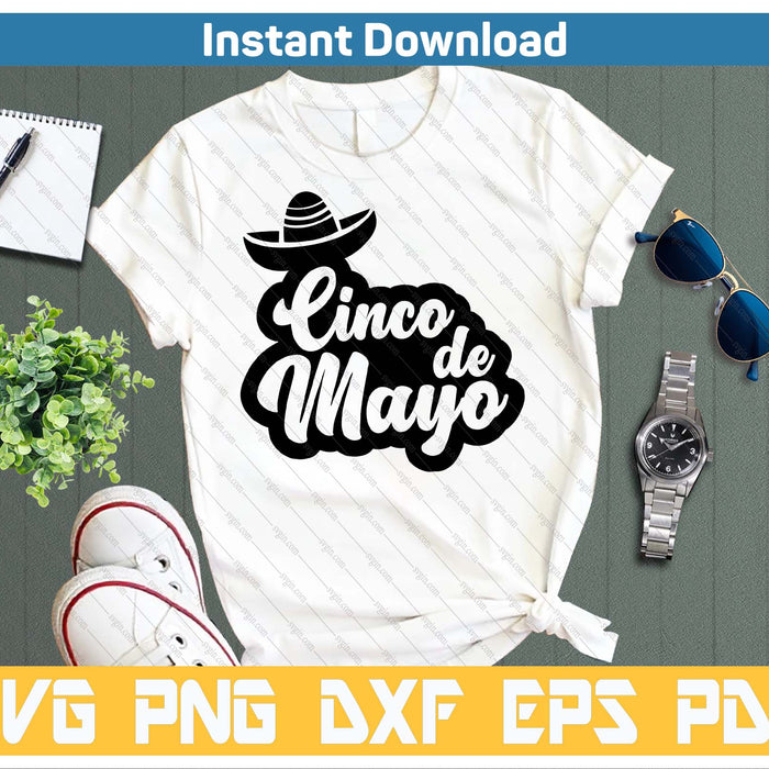 Cinco De Mayo Mexico SVG PNG Cutting Files