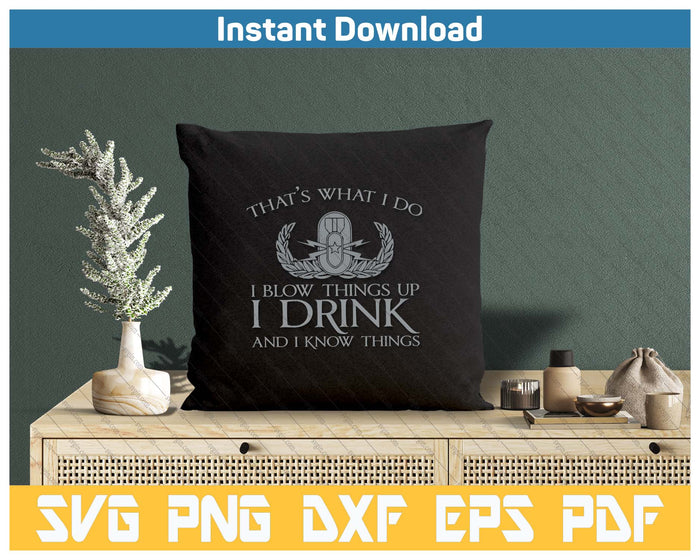 EOD I Drink And I Know Things Funny Parody SVG PNG Cutting Files