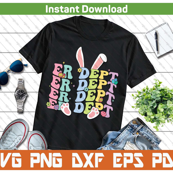 Er Nurse Emergency Department Easter Day Groovy SVG PNG Cutting Files