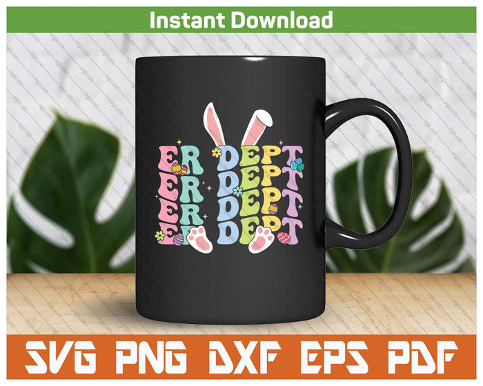 Er Nurse Emergency Department Easter Day Groovy SVG PNG Cutting Files