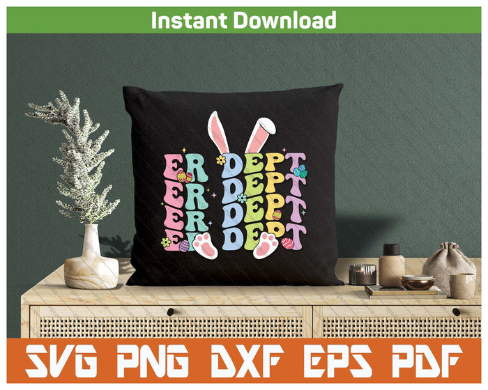 Er Nurse Emergency Department Easter Day Groovy SVG PNG Cutting Files