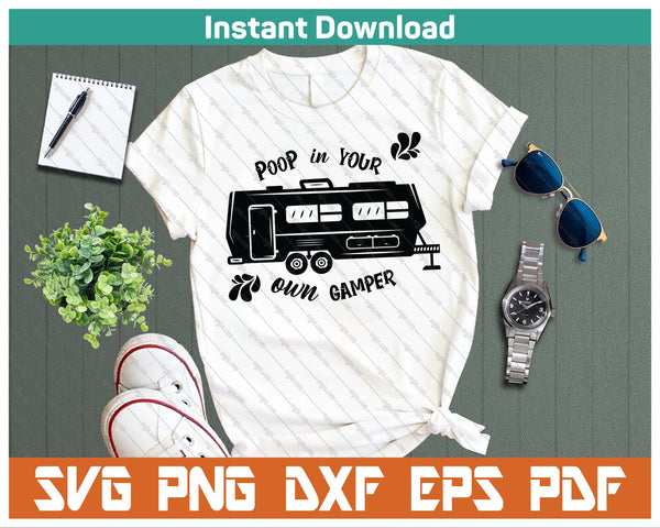 Funny Camping SVG PNG Cutting Files