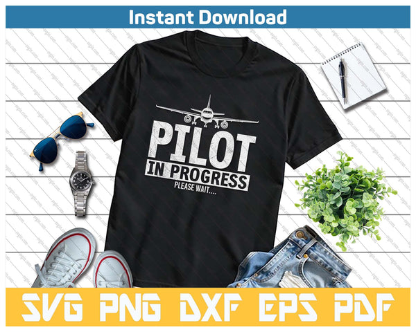 Funny Copilot Gift Flight Pilot In Progress Future Pilot SVG PNG Cutting Files