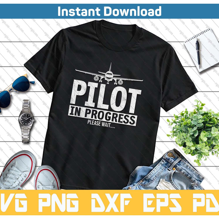 Funny Copilot Gift Flight Pilot In Progress Future Pilot SVG PNG Cutting Files