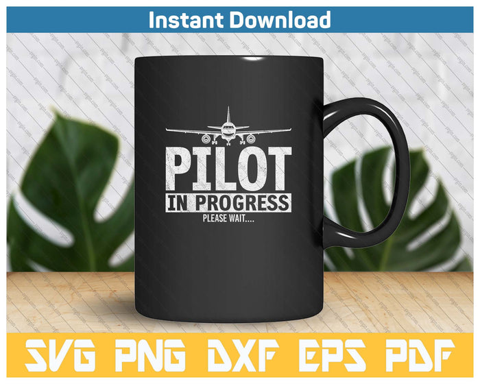 Funny Copilot Gift Flight Pilot In Progress Future Pilot SVG PNG Cutting Files