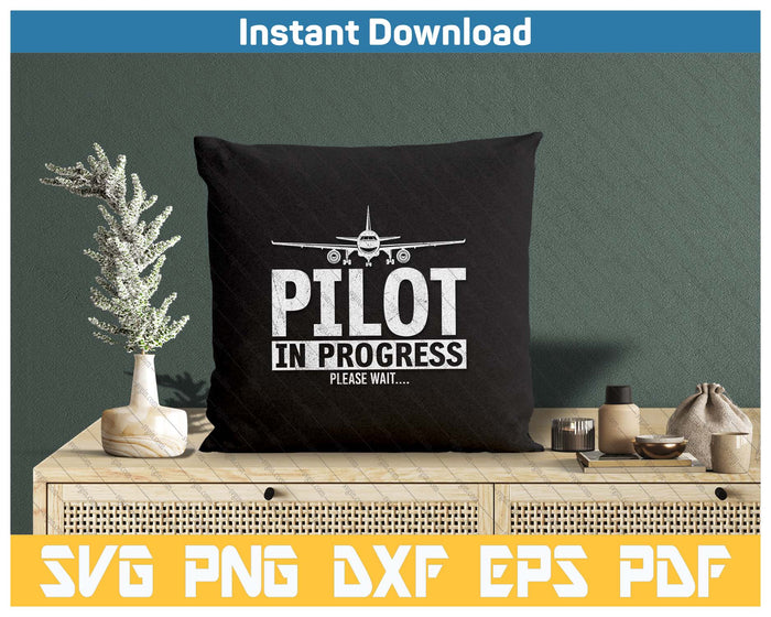 Funny Copilot Gift Flight Pilot In Progress Future Pilot SVG PNG Cutting Files