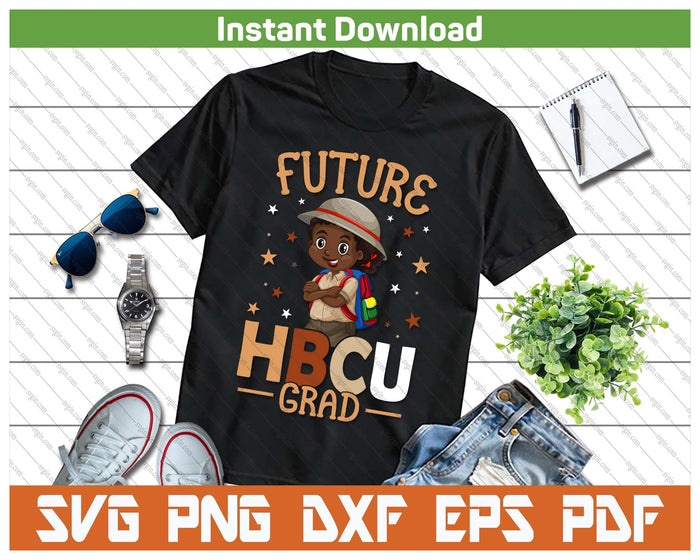 Future HBCU Graduate Afro Black Boy College Graduation SVG PNG Cutting Files