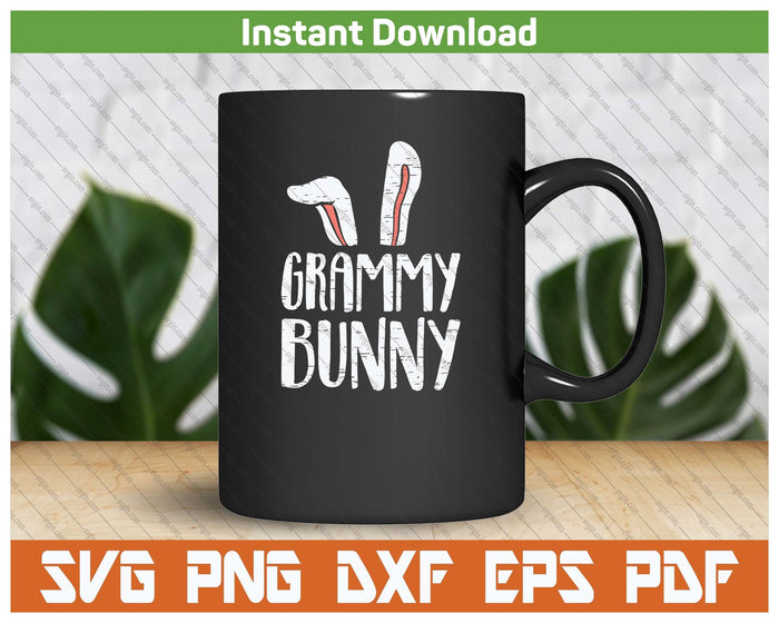 Grammy Bunny Ears Easter Family Matching SVG PNG Cutting Files