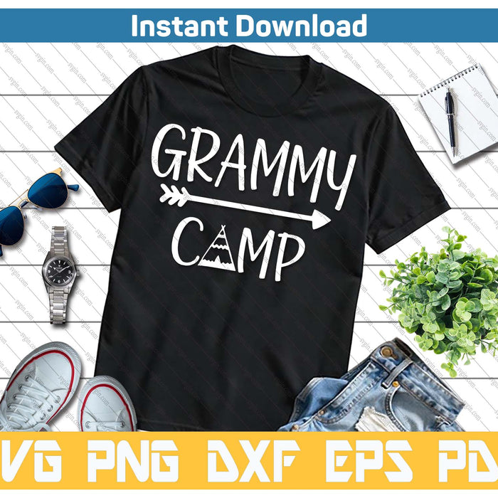 Grammy Camp Camping SVG PNG Cutting Files