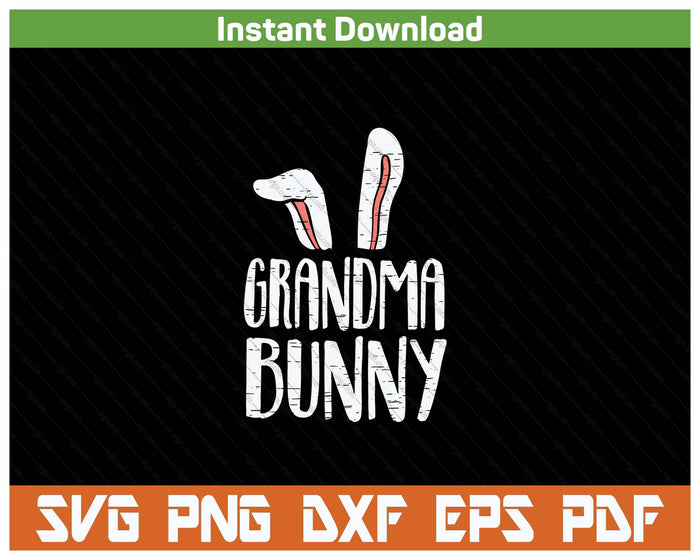 Grandma Bunny Ears Easter Family Matching SVG PNG Cutting Files