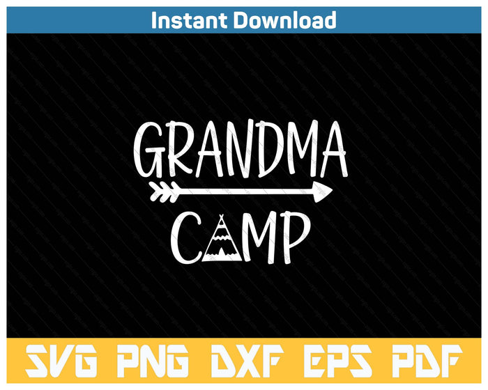 Grandma Camp Camping SVG PNG Cutting Files