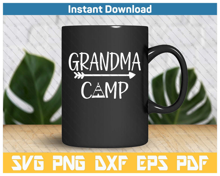 Grandma Camp Camping SVG PNG Cutting Files