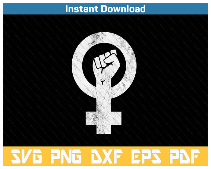 International Woman's Day 2025 March Feminist Symbol SVG PNG Cutting Files