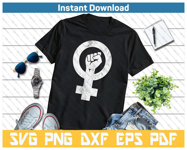 International Woman's Day 2025 March Feminist Symbol SVG PNG Cutting Files