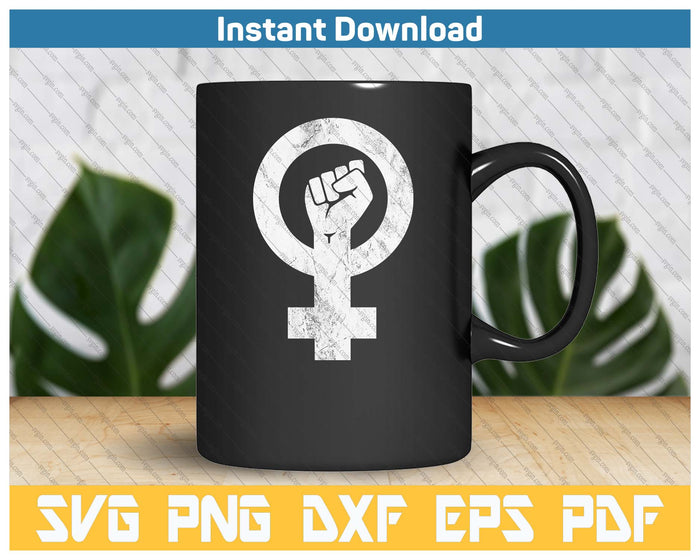 International Woman's Day 2025 March Feminist Symbol SVG PNG Cutting Files