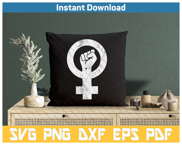 International Woman's Day 2025 March Feminist Symbol SVG PNG Cutting Files