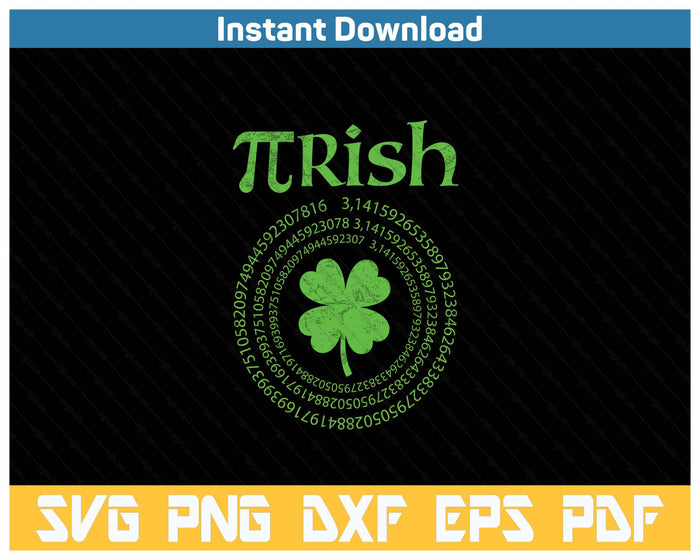 Irish Math Teacher Vintage Shamrock St Patricks Day SVG PNG Cutting Files