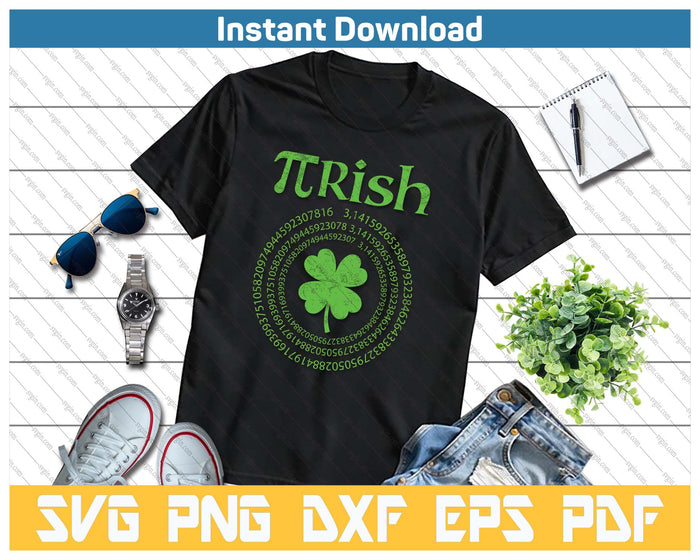 Irish Math Teacher Vintage Shamrock St Patricks Day SVG PNG Cutting Files