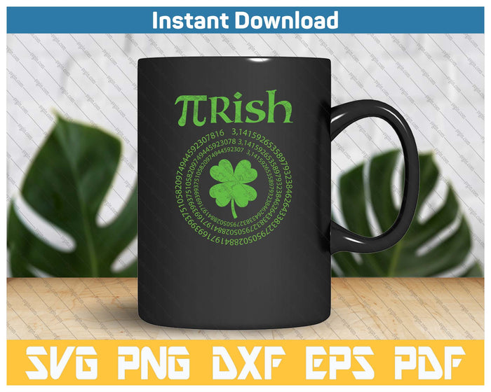 Irish Math Teacher Vintage Shamrock St Patricks Day SVG PNG Cutting Files