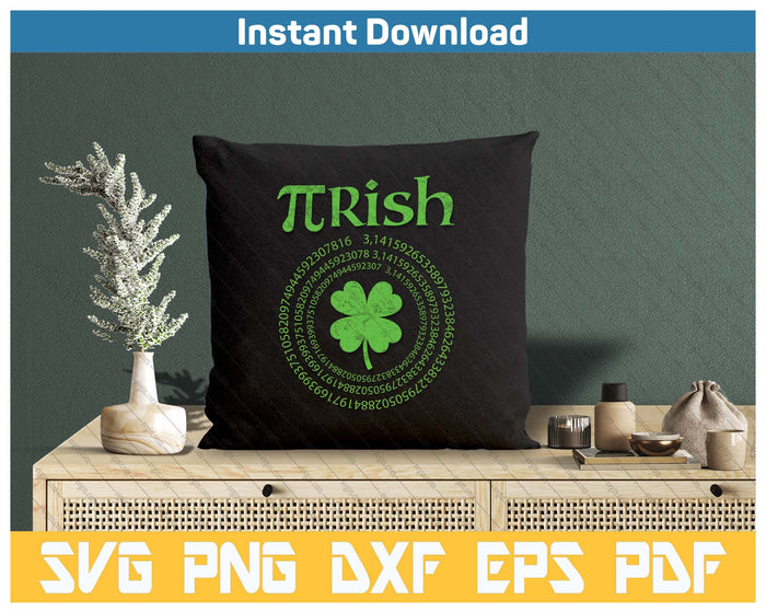 Irish Math Teacher Vintage Shamrock St Patricks Day SVG PNG Cutting Files