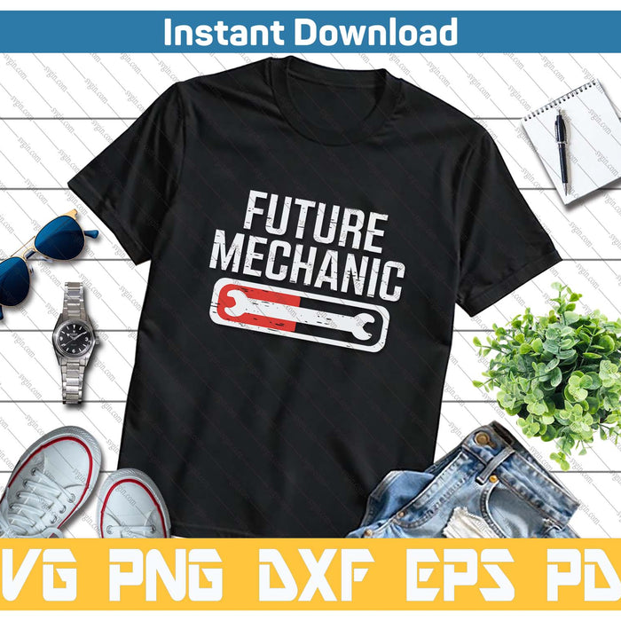 Kids Future Mechanic Car Auto Mechanic Garage SVG PNG Cutting Files