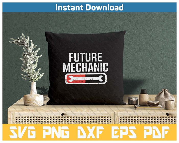 Kids Future Mechanic Car Auto Mechanic Garage SVG PNG Cutting Files