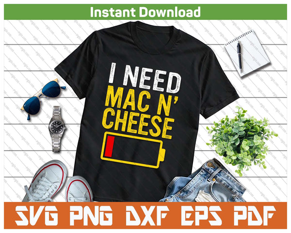 Mac N Cheese Macaroni And Cheese SVG PNG Cutting Files