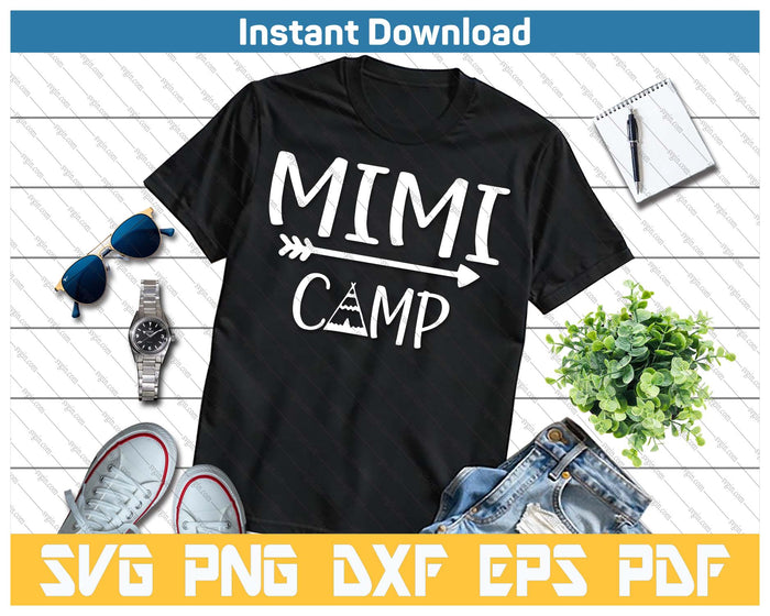 Mimi Camp Camping SVG PNG Cutting Files