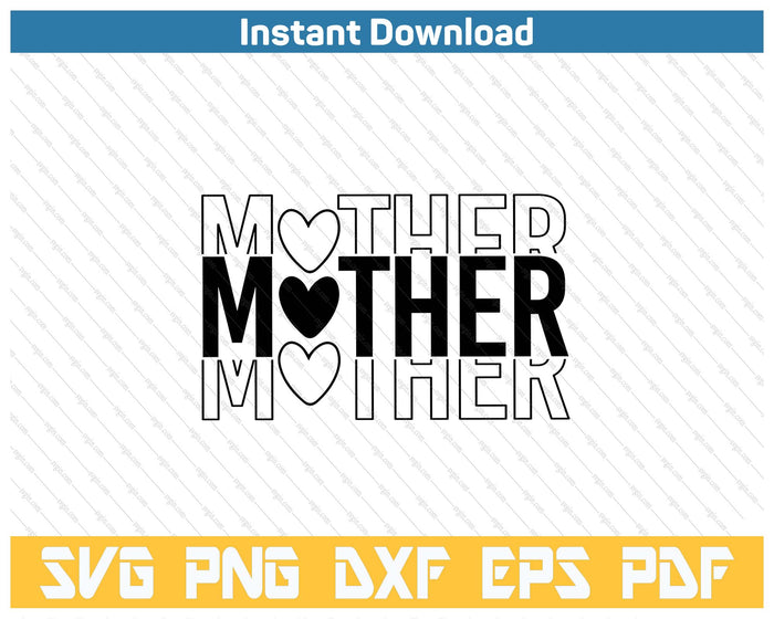 Mother's Day Mom Design SVG PNG Cutting Files