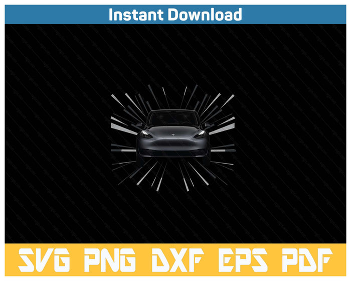 Performance EV Car Future Tri Motor All-Wheel Drive SVG PNG Cutting Files