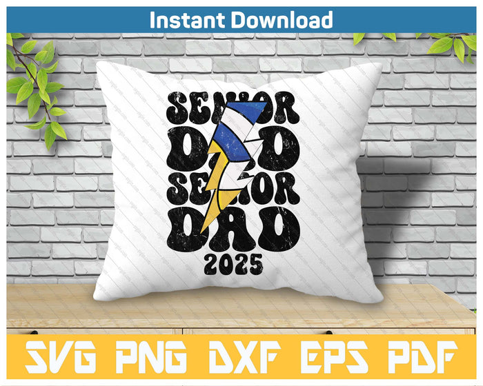 Proud Volleyball Senior Dad 2025 SVG PNG Cutting Files