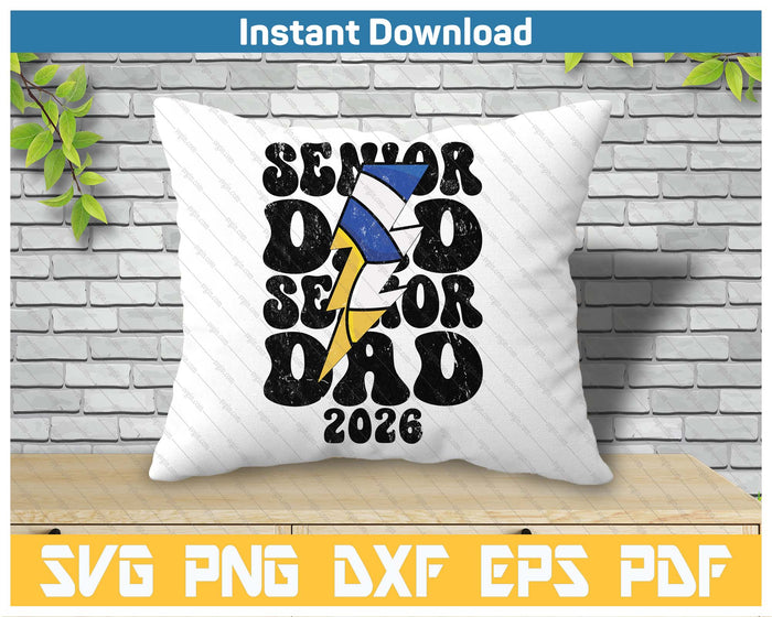 Proud Volleyball Senior Dad 2026 SVG PNG Cutting Files