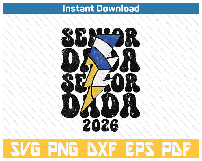 Proud Volleyball Senior Dada 2026 SVG PNG Cutting Files