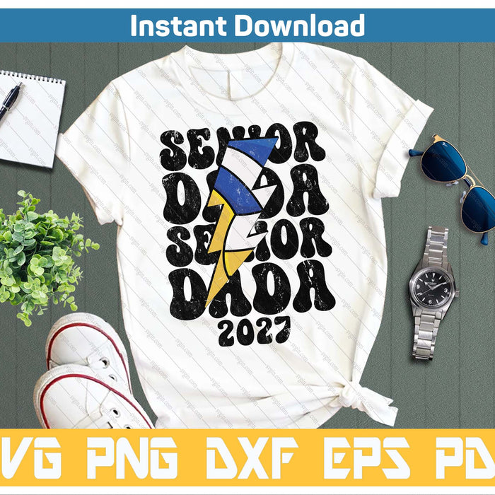 Proud Volleyball Senior Dada 2027 SVG PNG Cutting Files