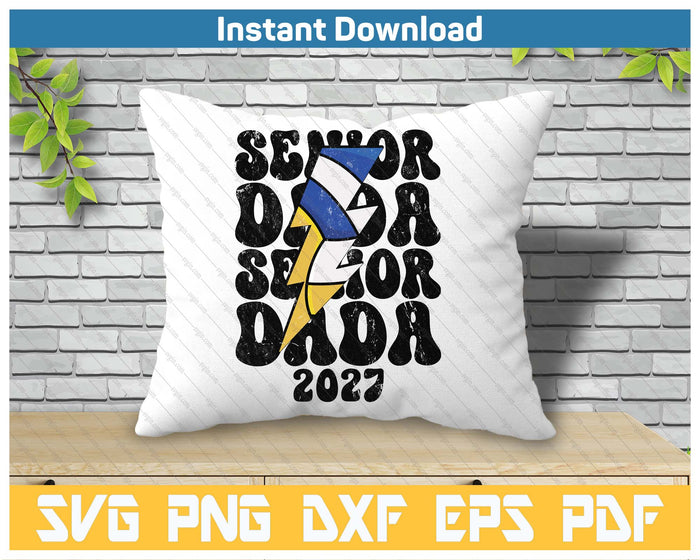 Proud Volleyball Senior Dada 2027 SVG PNG Cutting Files