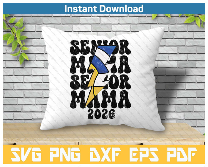 Proud Volleyball Senior Mama 2026 SVG PNG Cutting Files