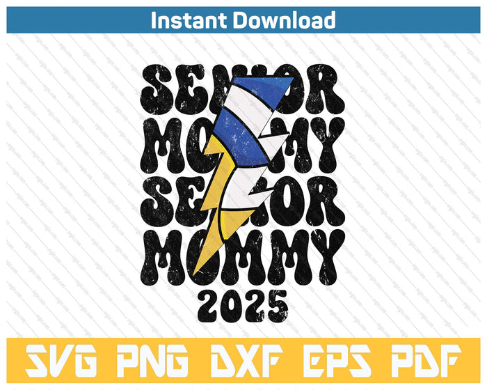 Proud Volleyball Senior Mommy 2025 SVG PNG Cutting Files